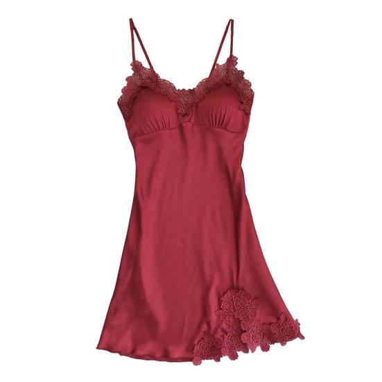 

Женские сексуальные кружевные лоскутные подушечки с v-образным вырезом и открытой спиной, однотонные, мягкие, длиной выше колена L красный