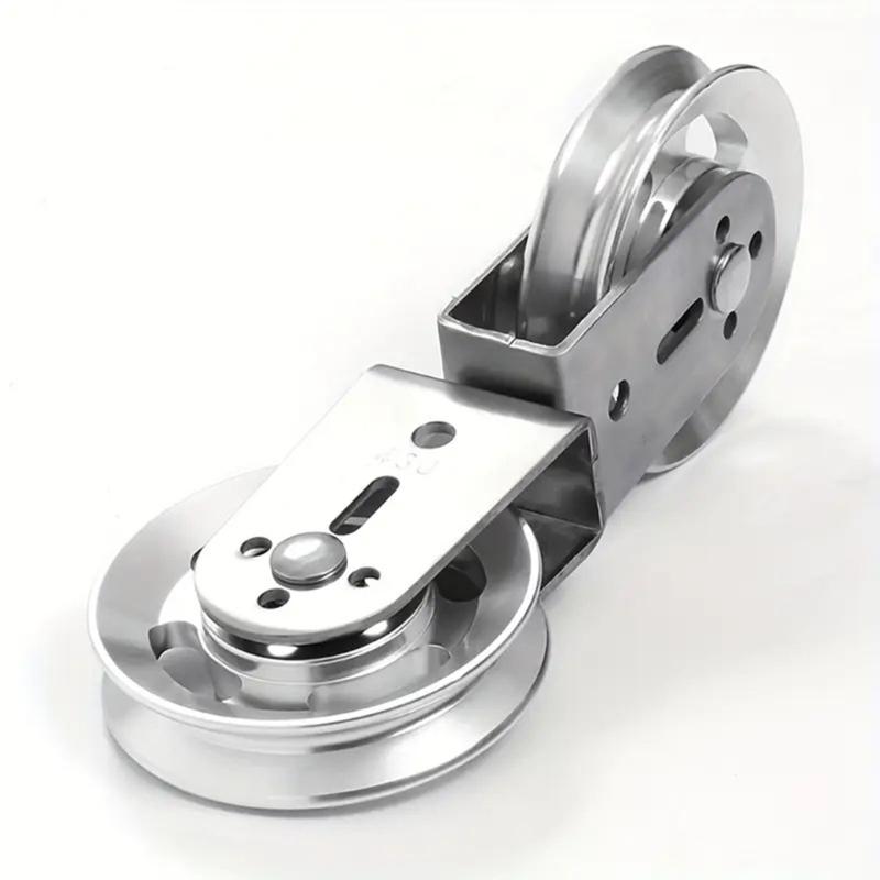 Directional Two-Roller Cable Pulley with Aluminum Body and Bearing Guide for Lat Pulldown, Triceps Pressdown, and Rowing Workouts Gear