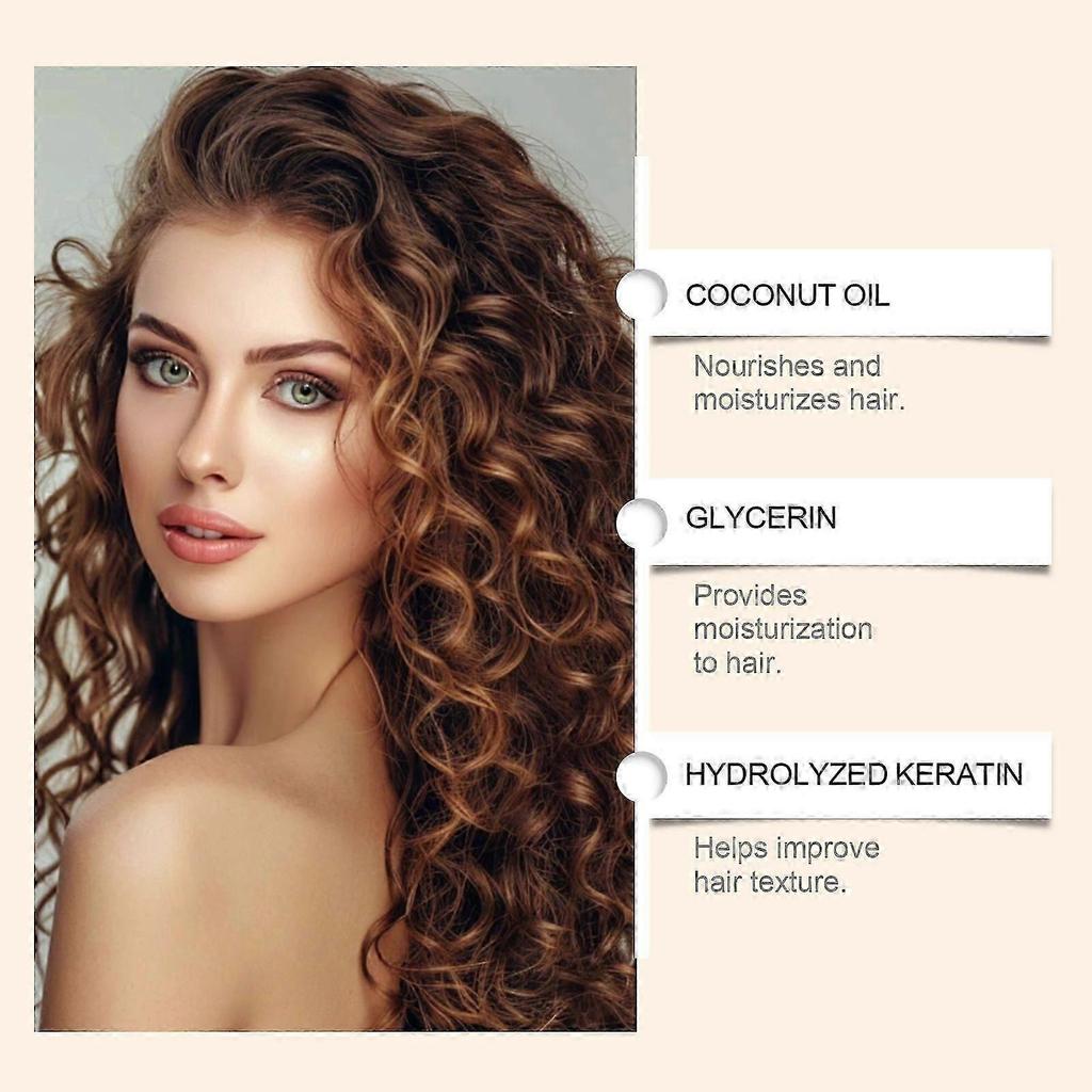 Curl Defining Cream for Curly Hair, Anti-Frizz Curling Cream To Define All Curly Types & Hair Textures Curling Perfection