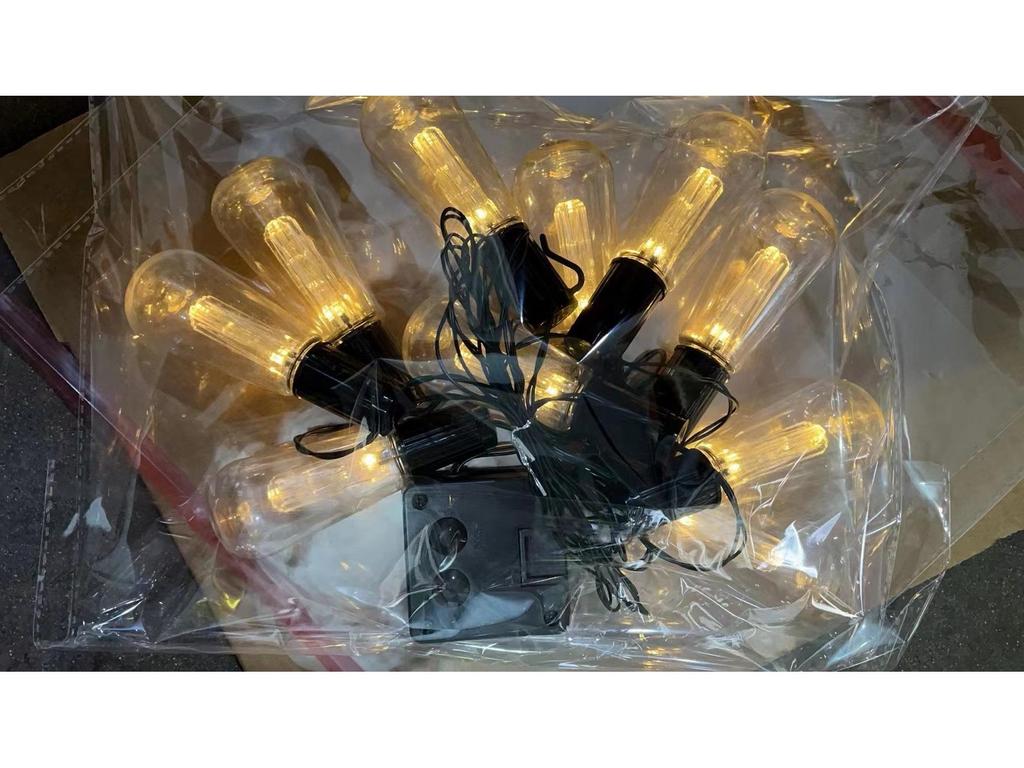 Edison Solar Papaya String Lights - Retro Outdoor Waterproof Decor