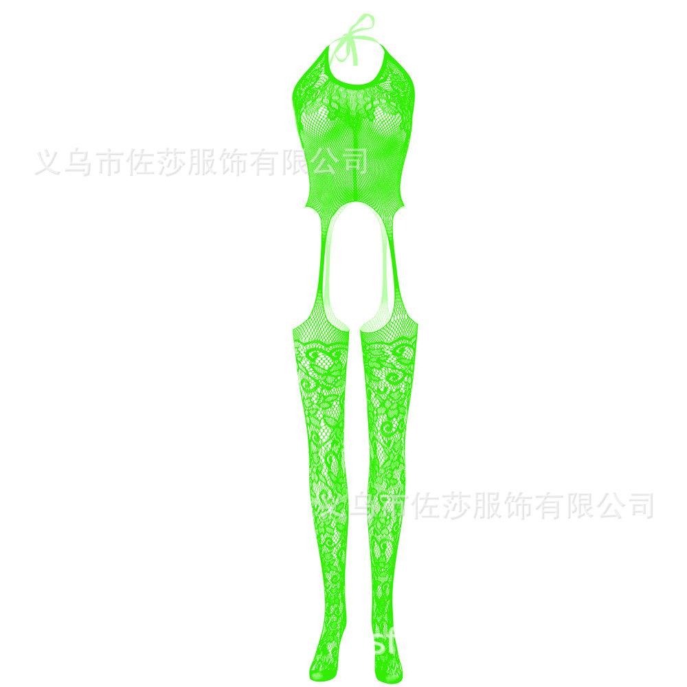 Sex Underwear Uniform Jacquard Onesie Lace-up Crotch Tights Stockings