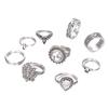 9Pcs/Set Retro Women Rhinestone Knuckle Finger Ring Jewelry Accesories Gifts
