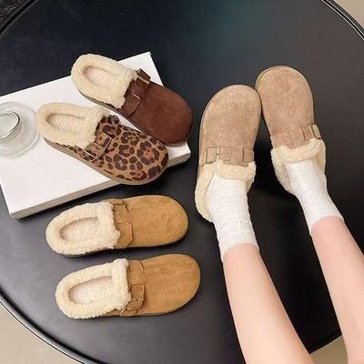 Daily Birkenstocks, Slippers, Half-towed Soft-soled Belt Buckle, Home Thick-soled Mao Mao Shoes Are Not Tired.