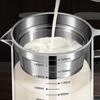 1/1.5L Glass Oil Filter Pot Soy Milk Yogurt Strainer Glass Container Food Strainer with Scale