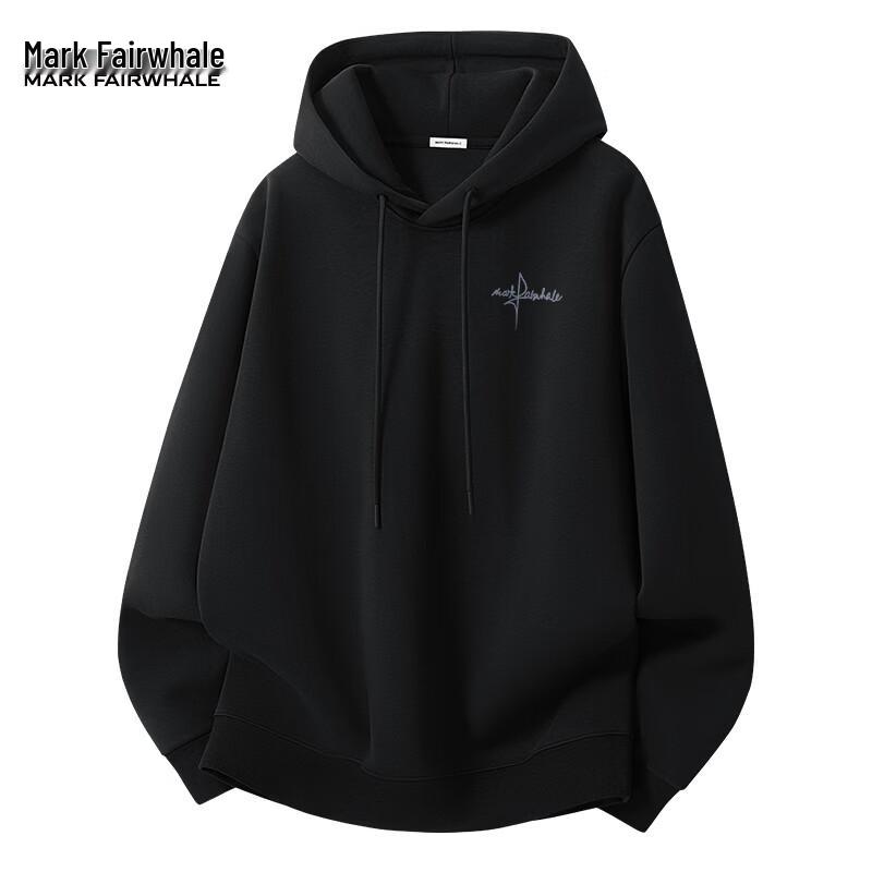 Mark Fairwhale Men's Loose-Fit American-Style Hooded Pullover Sweatshirt
