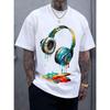 T-shirt da uomo di marca Moda estiva Casual Larga in cotone T-shirt stampata Sportiva Girocollo Manica corta T-shirt