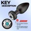 Wireless Remote Control Vibrating Silicone Butt Plug with Diamonds for Women