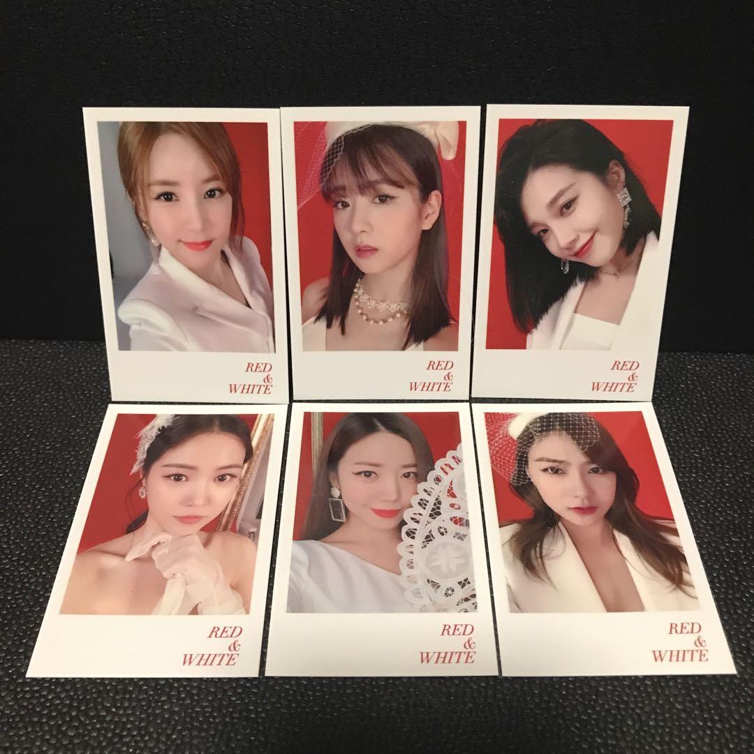 

[USED] Apink Polaroid Trading Cards 6 Pieces Red & White