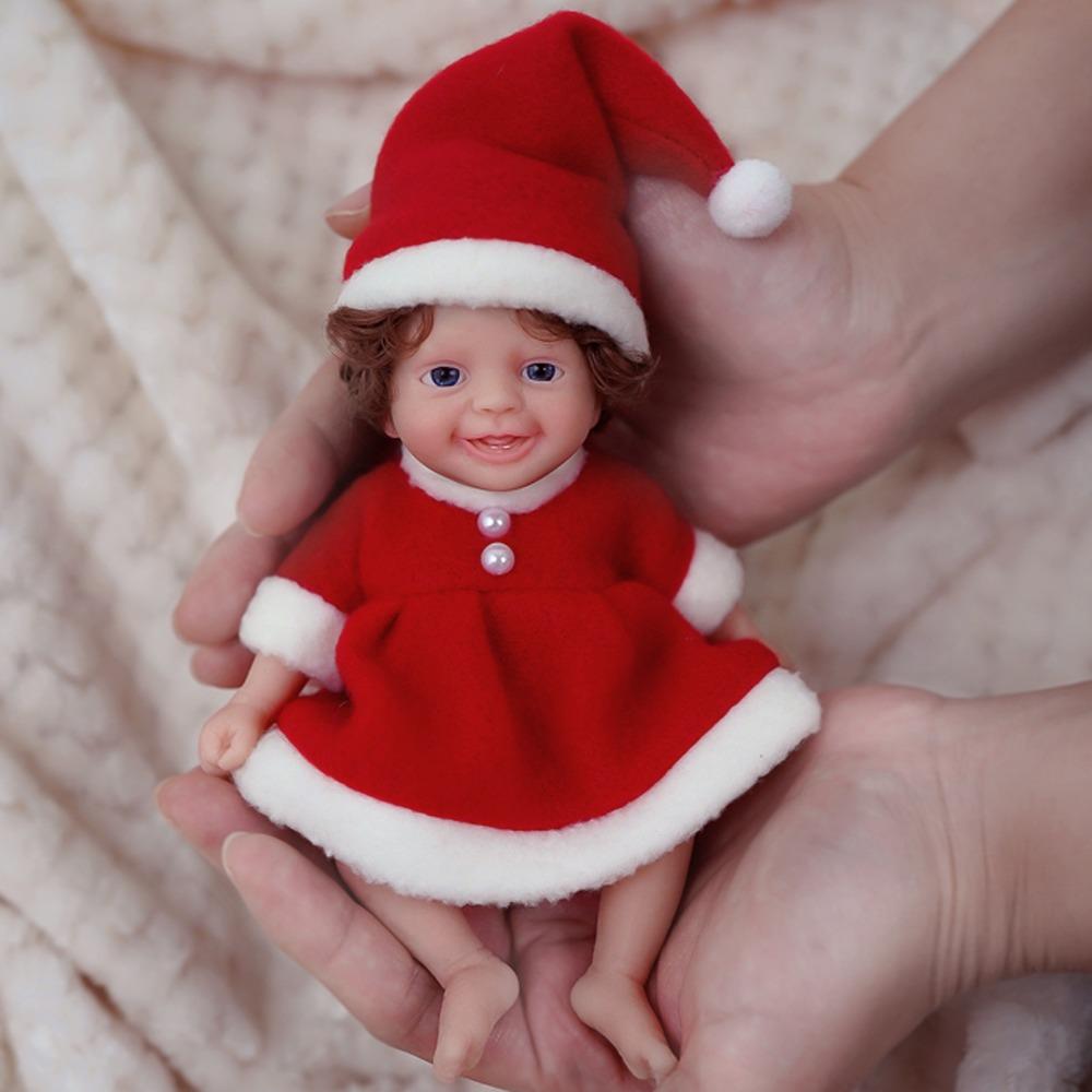 6-Inch Palm Solid Silicone Rebirth Baby Simulation Doll Maddie Dressup Birth Children's Toy Gift