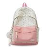 Schoolbag Cute Contrasting Polka Dot Schoolbag Female Cute Small Fresh Travel Backpack Primary School Schoolbag Junior High School Girls Backpack