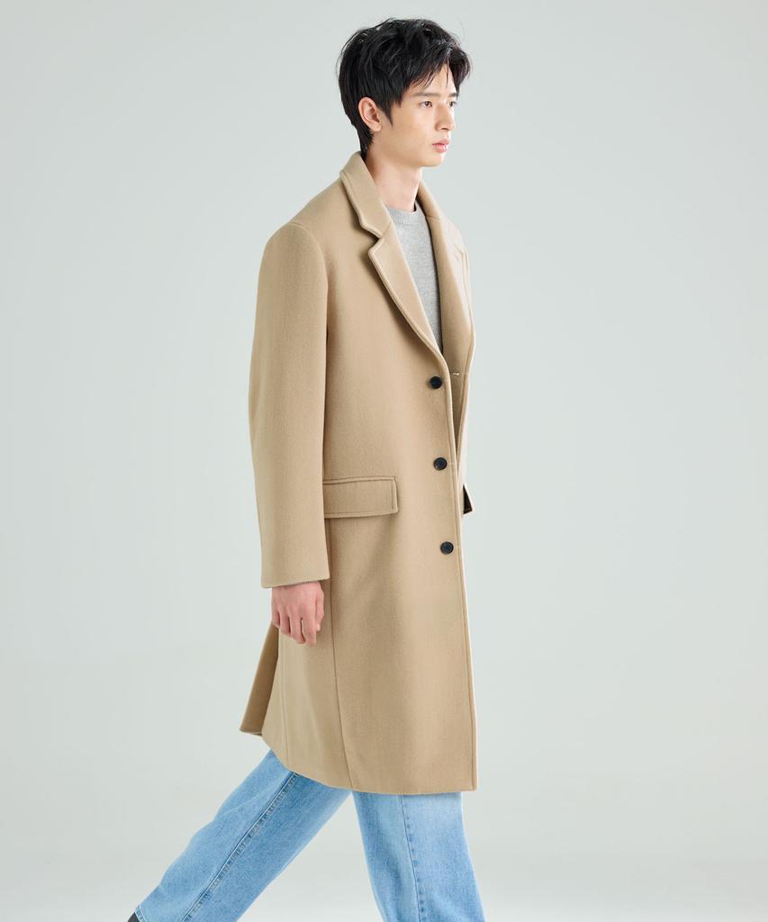 Zplish Wool Single Long Coat Beige
