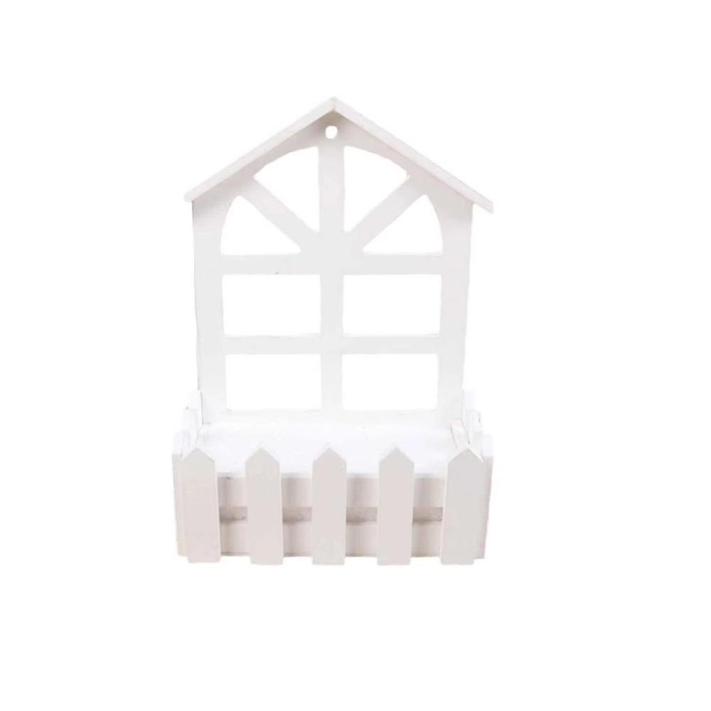 Hanging Garden Fence Flower Pot Picket Fence Design Wall Mounted Flower Container Wall Decor