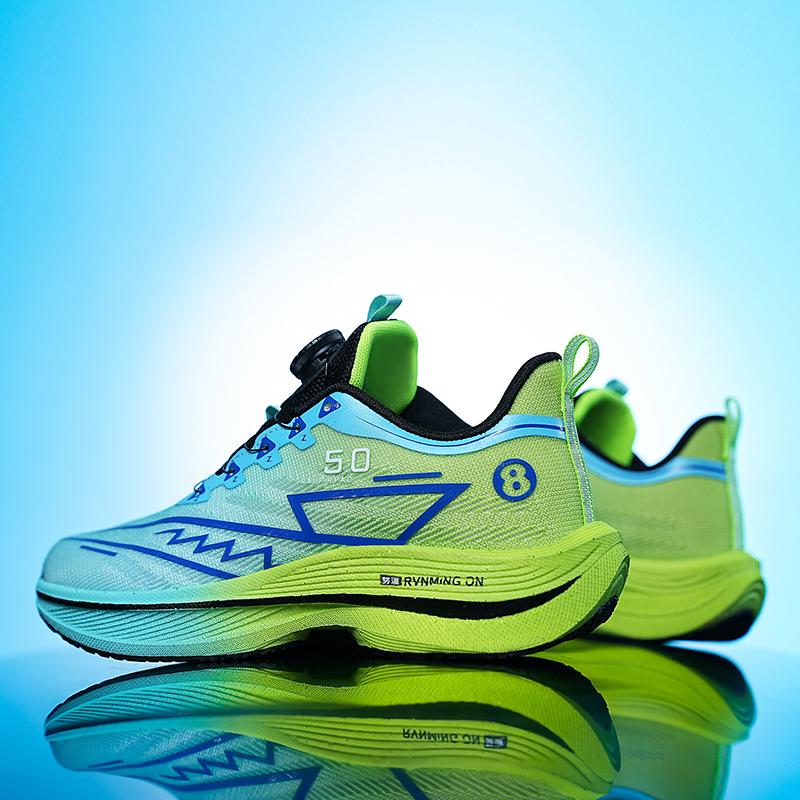 Rotating Button Big Children's Men's Shoes Summer Breathable Mesh Sports Shoes Boys and Teenagers Running Shoes