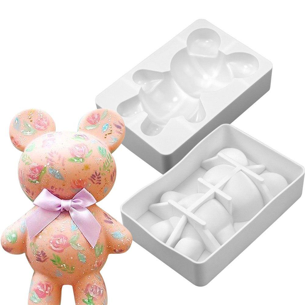 Handmade Epoxy Resin Cake Mold Breakable 3D Bear Chocolate Mold Large Size Silicone Mold