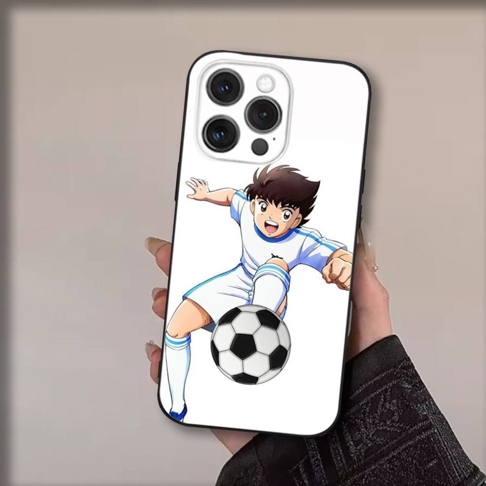 Custodia per Telefono Anime C-Captain T-Tsubasa Per iPhone 17,16,15,14,13,12,11,Pro,Max,Plus,Air,X,XS,XR,SE,8,7,Mini,Morbida Nera Funda