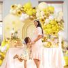 Yellow Balloons Garland Pastel Yellow White Gold Confetti Balloons Arch Kit Baby Shower Birthday Party Wedding Decoration Globos
