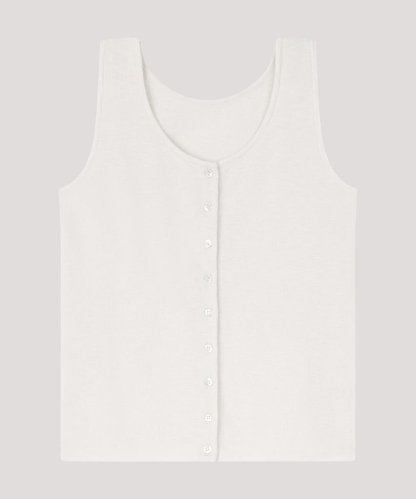 Deolil Button Sleeveless Knit_Ivory