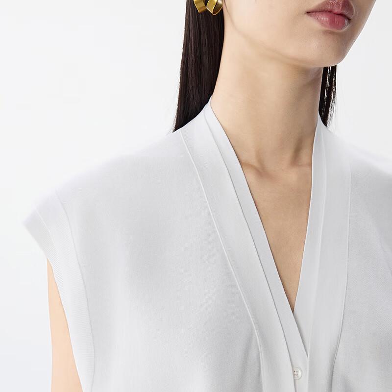 JNBY 2025 Spring V-Neck Sleeveless Knit Top