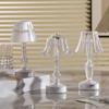 Transparente Tischlampe/Nachtlicht, Nachttisch-Umgebungslicht, Dekoration für das Schlafzimmer.