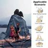 1pc, Tangled Rapunzel & Flynn Rider Throw Blanket Disney Princess Home Decor, Soft Coverlet for Bed, Couch, Travel, Camping, Car, Beach
