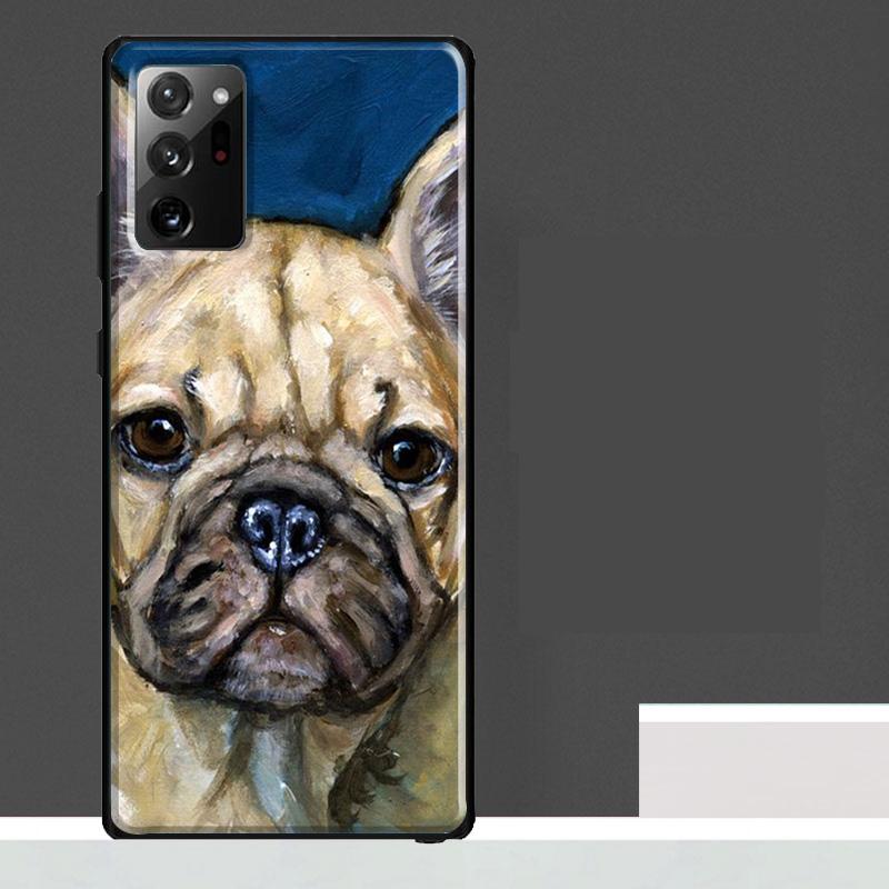 Watercolor French Bulldog Painting Case For Samsung Galaxy S25 Ultra S21 S22 S23 S24 Ultra S9 S10 S20 Plus S25 FE Phone Cover