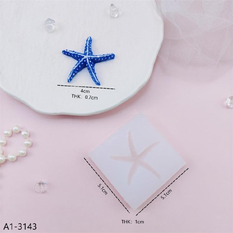 Multipurpose Silicone Craft Mold with Starfish Shell Design Perfect for Candle Soap Resin Art Craft Enthusiasts