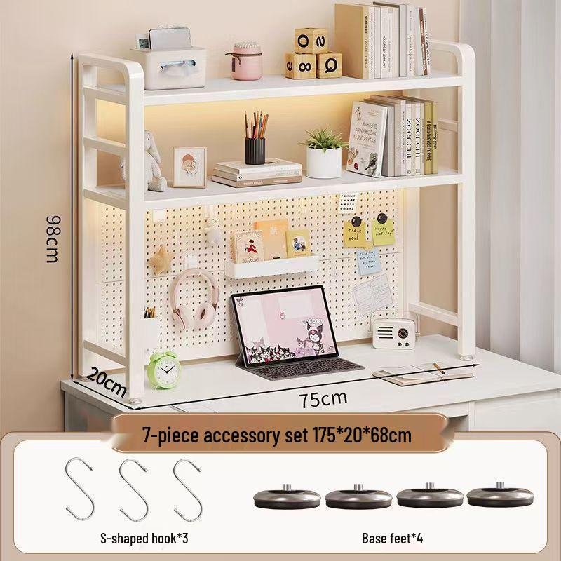 Iron Art Pegboard Bookshelf & Desk Organizer for Home or Dorm