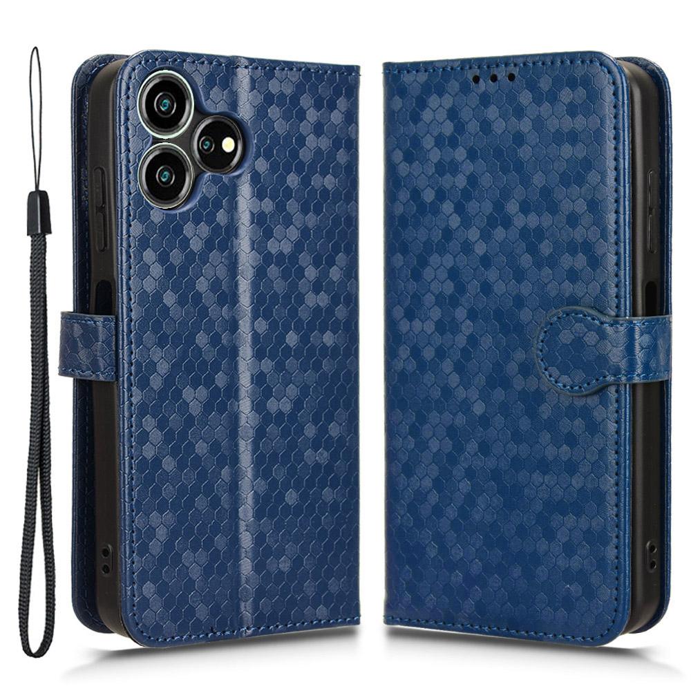 For ZTE Blade V50 Smart/Blade V50 Design 4G Leather Case Dot Imprinted Flip Phone Cover