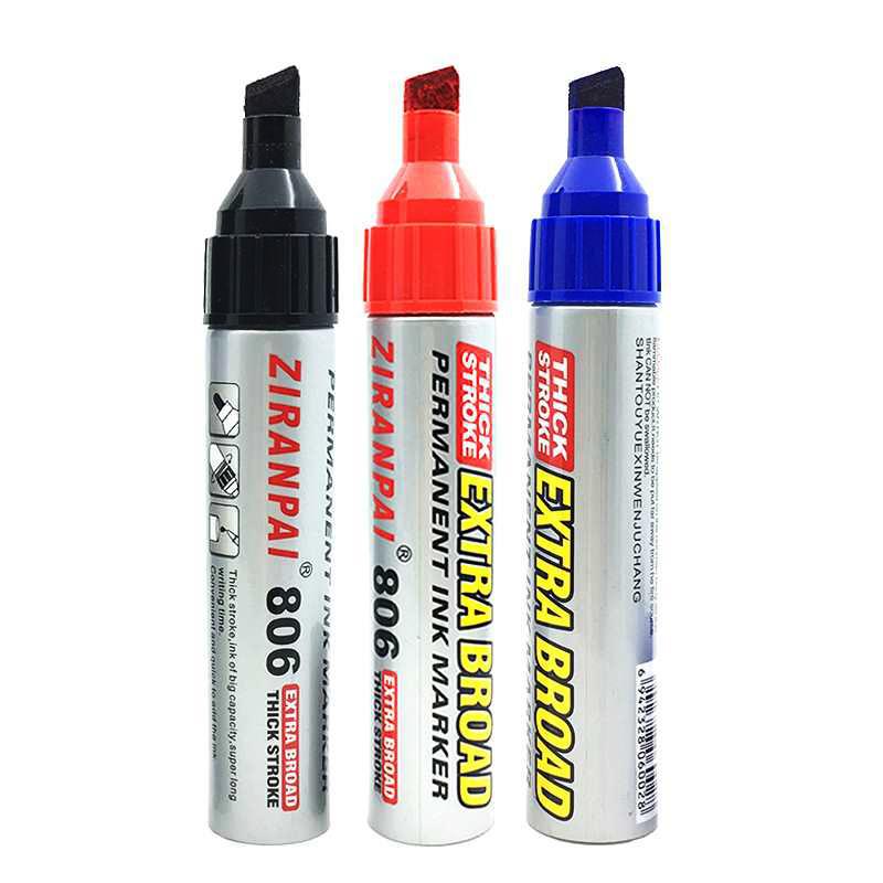 3-Farben Marker mit großer Kapazität 10mm Spitze Ölbasis Große Spitze Nachfüllbar Wasserdicht Nicht Radierbar