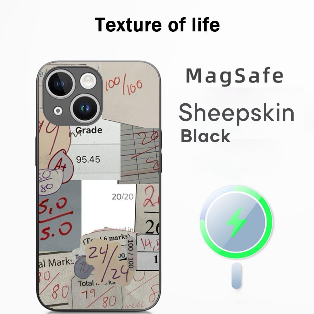 

Study grades fashion luckly poster Phone Case For iPhone 17 16 15 14 13 12 Plus Pro Max High-end Luxury Magsafe Sheepskin iPhone 13 Pro