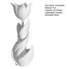Yousheng 3D Printed Tulip Figurine, Solid White Flower Statue, Integrated Molding Decorative Ornament, Sturdy Art Decor for Bedroom Study Desktop