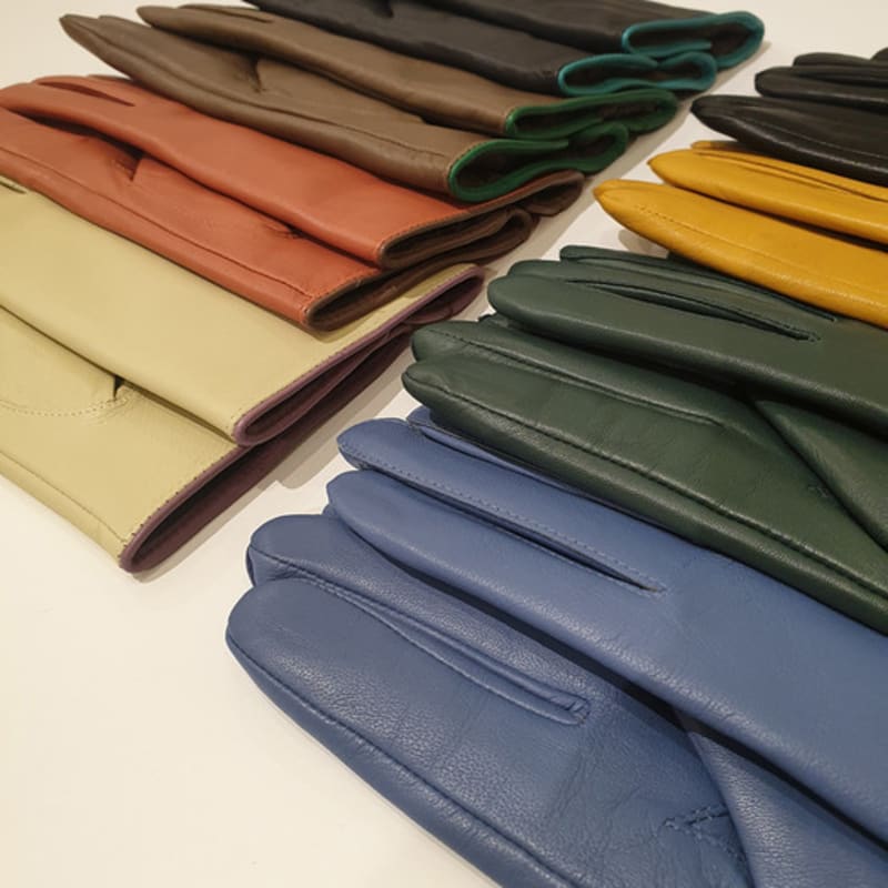 Marchen Women's Color Mix Real Sheepskin Gloves (8 Colors)