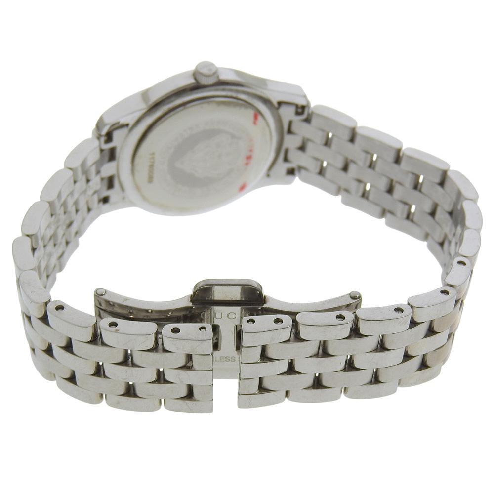 GUCCI Watches 5500L White shellDial Stainless Steel Quartz Analog display Women Used