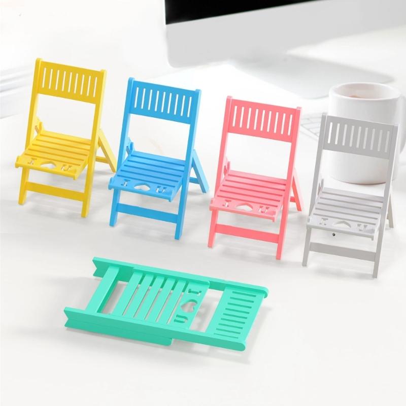 Foldable Phone Stand for Desk Chair Shape Cellphone Holder Portable Cellphone Cradle Desktop Dock Universal