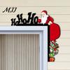 Decorazione Murale Natalizia da Interno, Segno Angolare in Legno per Porta di Natale, Ornamento Festivo a L da Appendere, Regalo per Festa in Casa, Babbo Natale Renna Pan di Zenzero