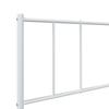 Metal Bed Frame with Headboard White 90 X 200 Cm