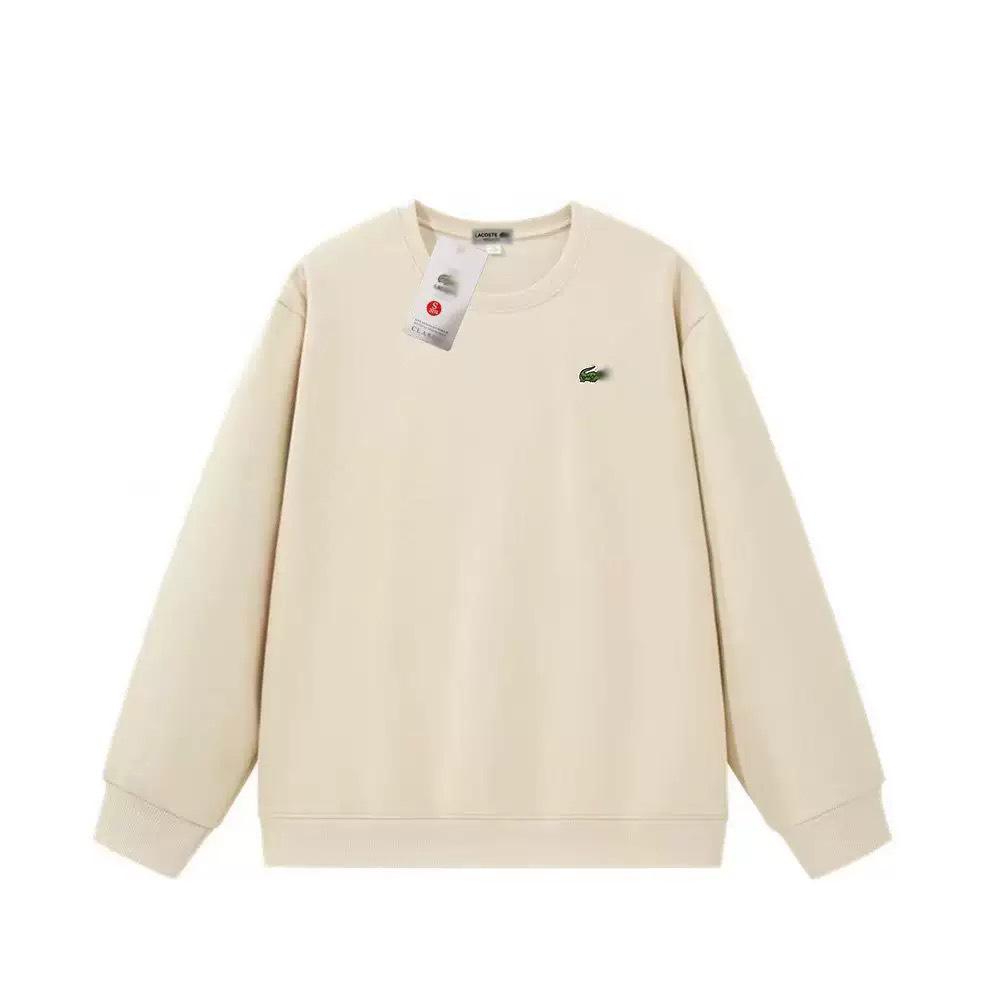 Unisex Bluza z Logo Krokodyla Luźny Krój - Casualowy Pulower z Okrągłym Dekoltem i Długim Rękawem na Jesień/Zimę