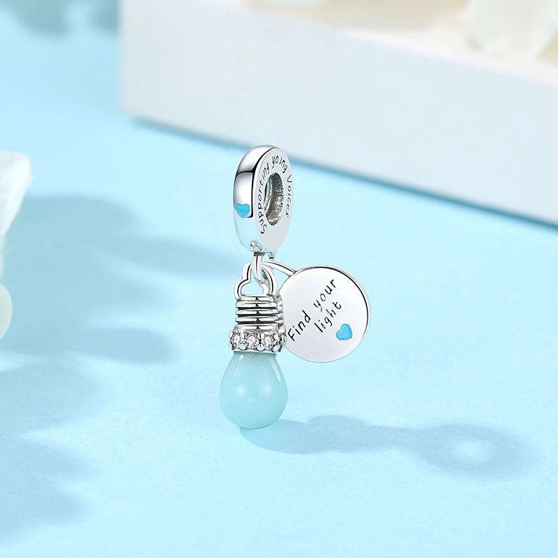 Authentic Genuine Copper Decorative Charms Luminous Firefly Pendant Piece Bead Elements Suitable For Pan Bracelets Necklaces Jewelry Creation For