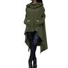 Womens S5xl Fashion New Plus Solid Color Long Hooded Sweater Sports Jacket