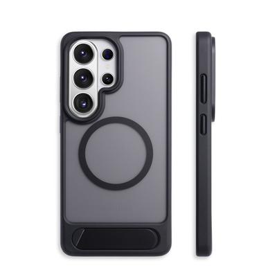 Invisible Folding Stand Holder Magnetic Case for Samsung Galaxy S26 Ultra S25 S26Plus Matte Shockproof Cover for Magsafe