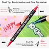 Shuttle Art Acrylic Brush Fine Tip Twin acrylic paint metallic suitable for use on and Perfect for handmade DIY art and as a Markers, & Pen, 36-Color