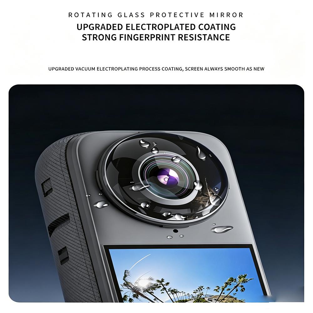 9H Hardness HD Clear Glass Rotatable Lens Guards Anti-Scratch Protective Cover Lens Accessory For Insta360 X4 360 Degree Panoramic Sport Action Camera