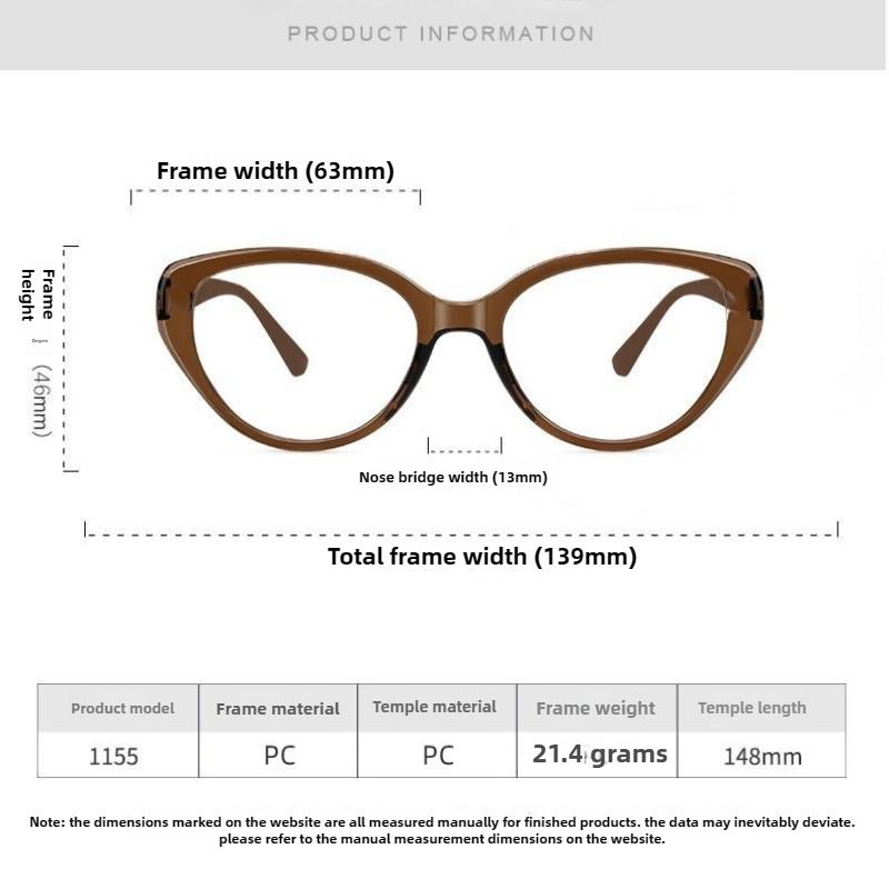 New Retro Cat-eye Frames Sweet Elegant Comfortable Durable Women's Style Without Lenses