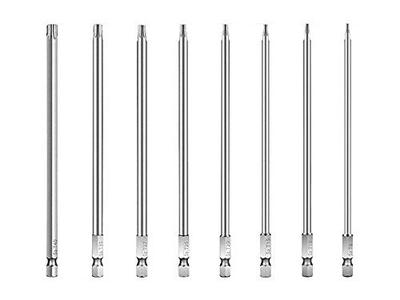Sada bitů Torx odolných proti neoprávněné manipulaci, S2 ocel, Dlouhé, TRX, T8, T10, T15, T20, T25, T27, T30, T40, Magnetické, Klíč Torx, Bit pro elektrický šroubovák
