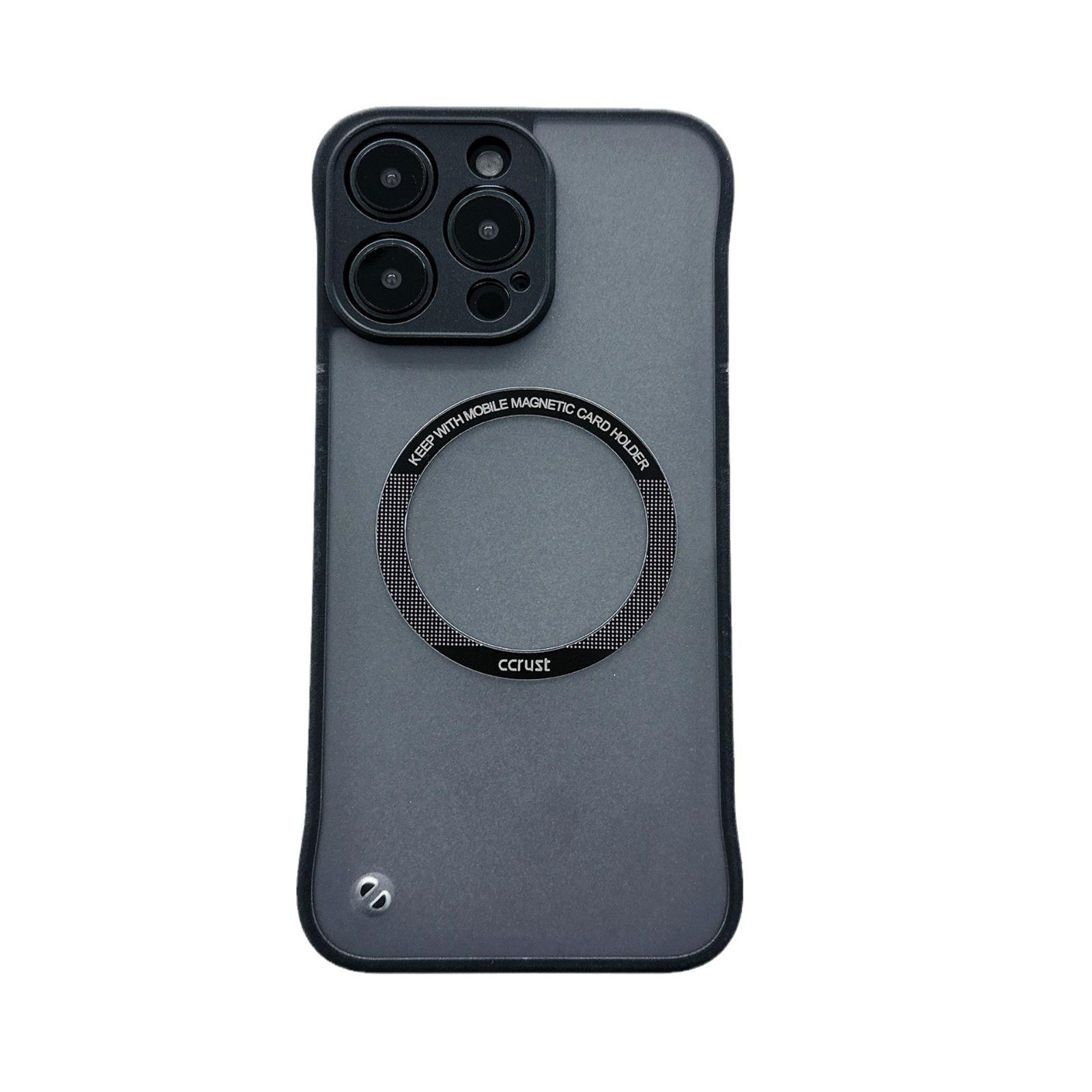 

Безрамочный Матовый Подходит для Apple 16proMax Магнитный Чехол для Телефона IPhone 15 Полузакрытый 14 Противоударный Защитный Чехол Honor Magic6Pro чёрный