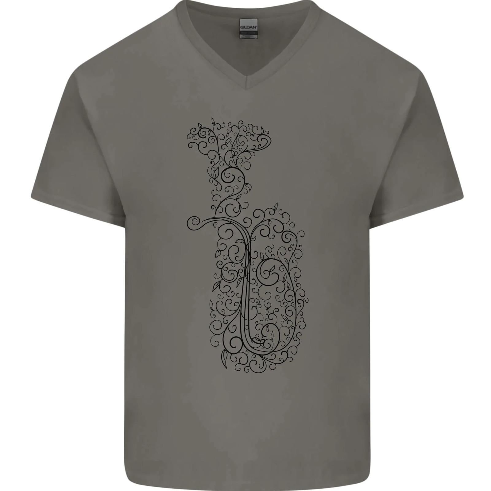 A Tuba Musical Instruments Brass Band Men VNeck T-shirt L