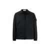 Fw22 Solid Color Zip Collar Long Sleeve Jacket Men Jackets Black 741510319-V0020