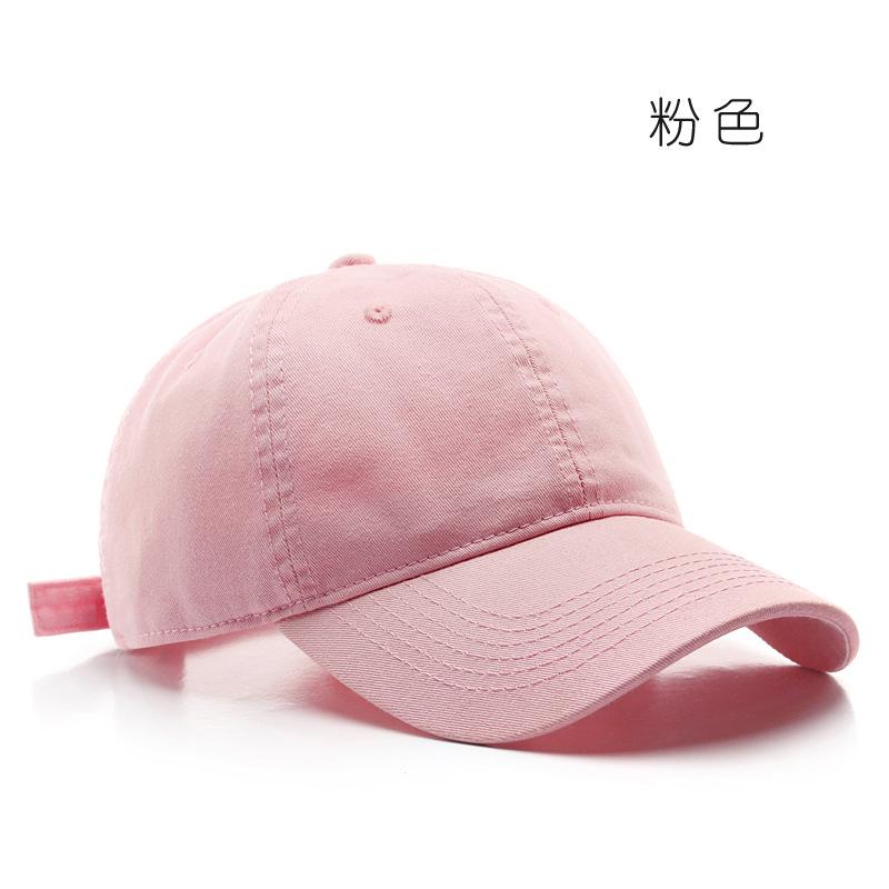 Washed Curved Brim Cotton Cap Solid Color Cotton Light Board Sun Protection Sunshade Baseball Cap