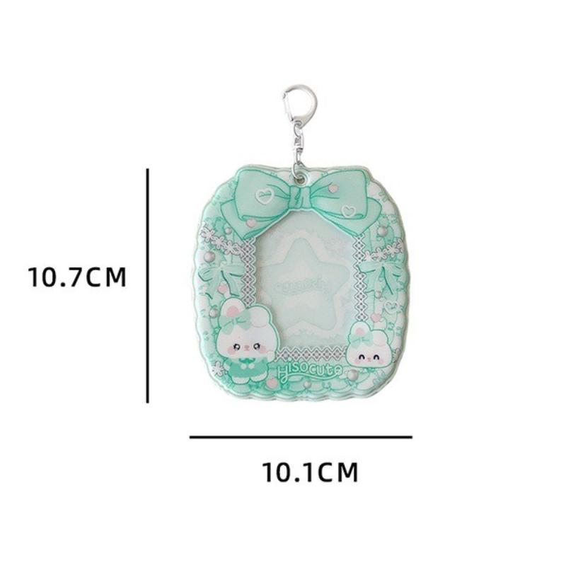 Kawaii PVC Photo Frame for 3 Inch Kpop Idol Card Colorful Bow Knot Photocard Holder Anime Character Card Sleeves Wholesales