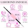 QIUNING Manga Lash Clusters Kit Cat Lashes with Lash Bond & Seal Cluster Eyelash Extensions Mixed Tray Eyelash Clusters Kit